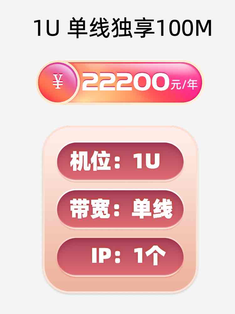 大庆单线100M服务器托管价格